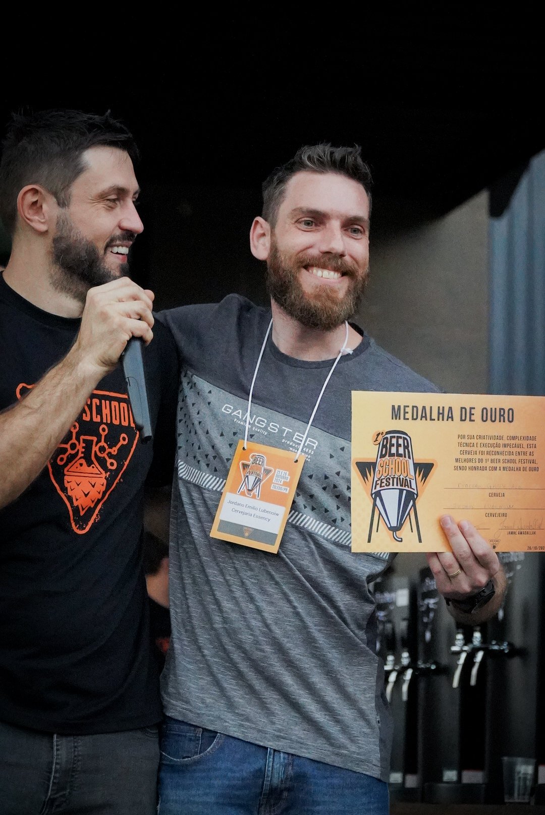 Participante com medalha