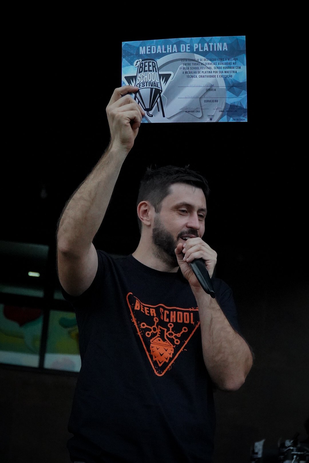 Premiação no palco do Beer School Festival